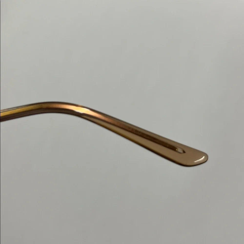 VERSACE NWOT Contemporary Translucent Tan 54-16-140 Modern Rectangle Eyeglass
